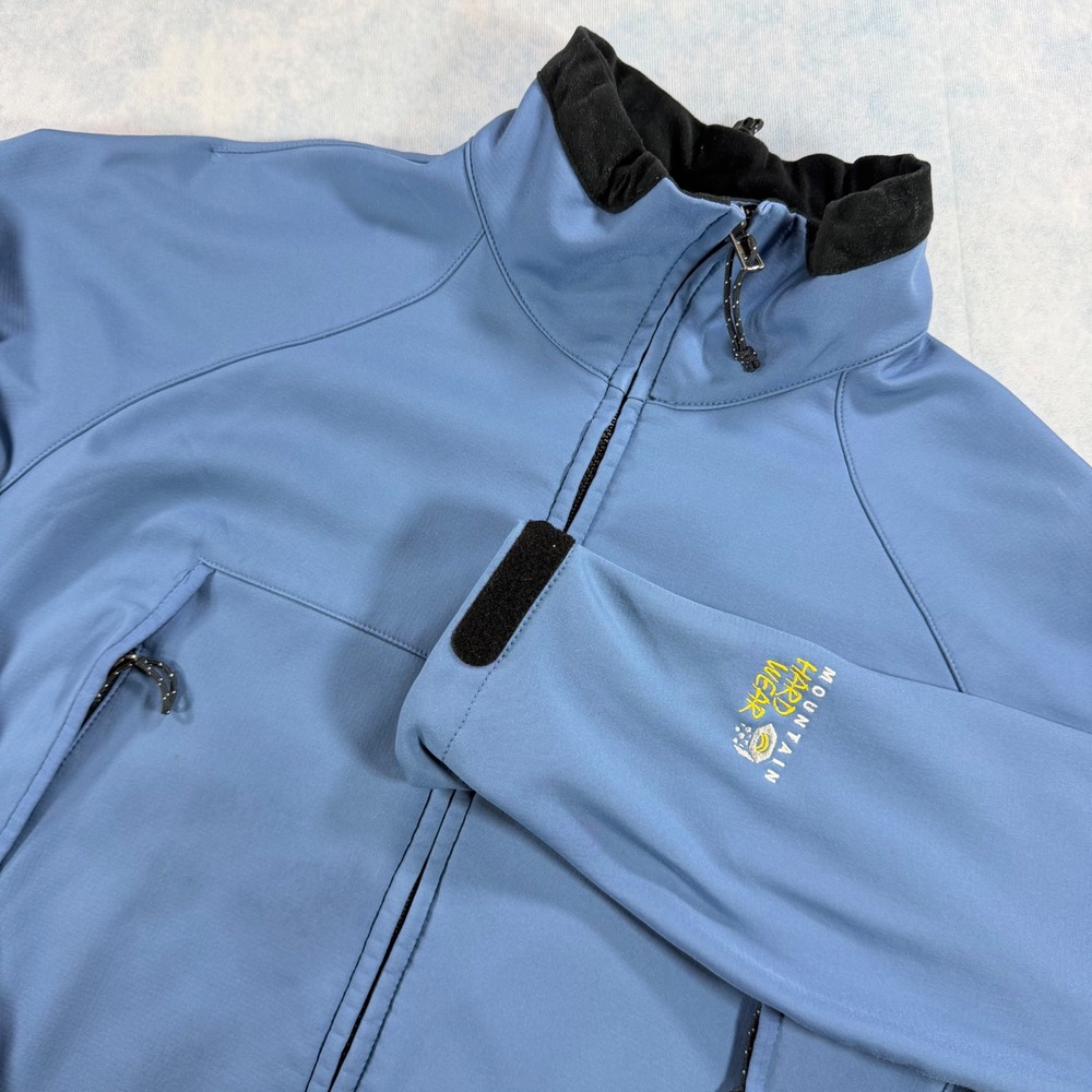 Mountain Hardwear Softshell Jacket Womens 10 Blue Excellent Made in USA Zip Up